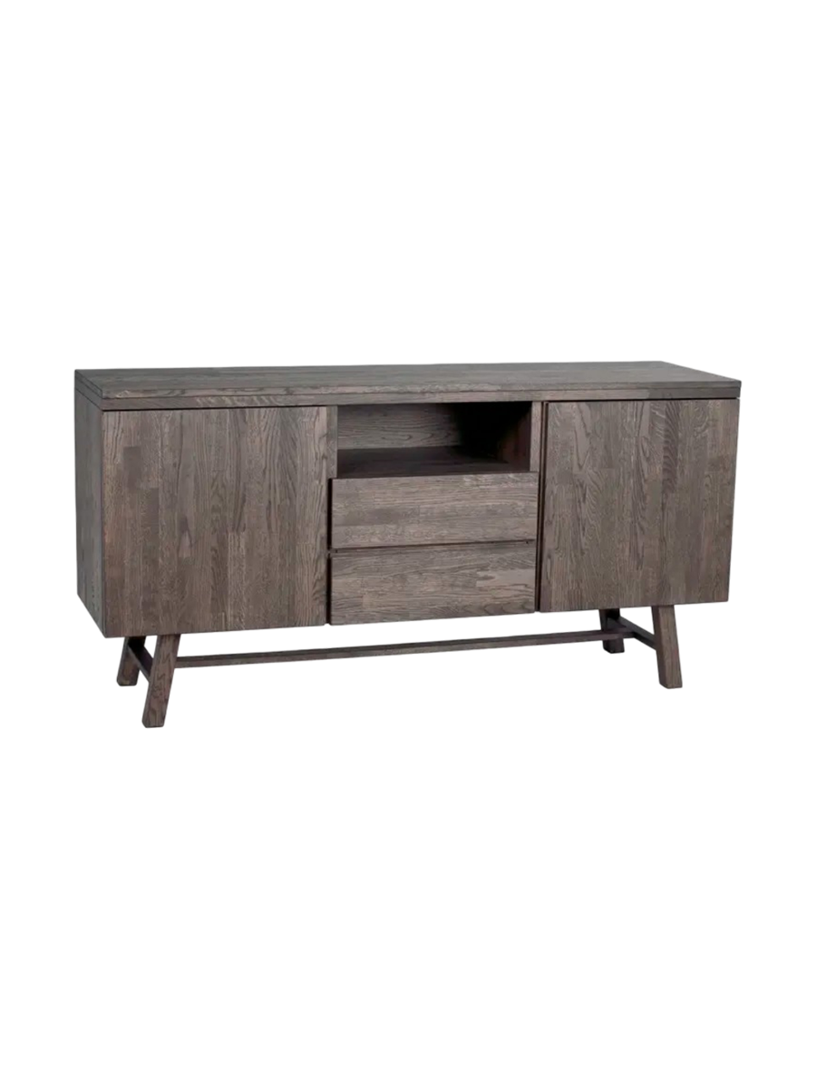 
Madia di design «Brooklyn» in rovere massello - Marrone scuro