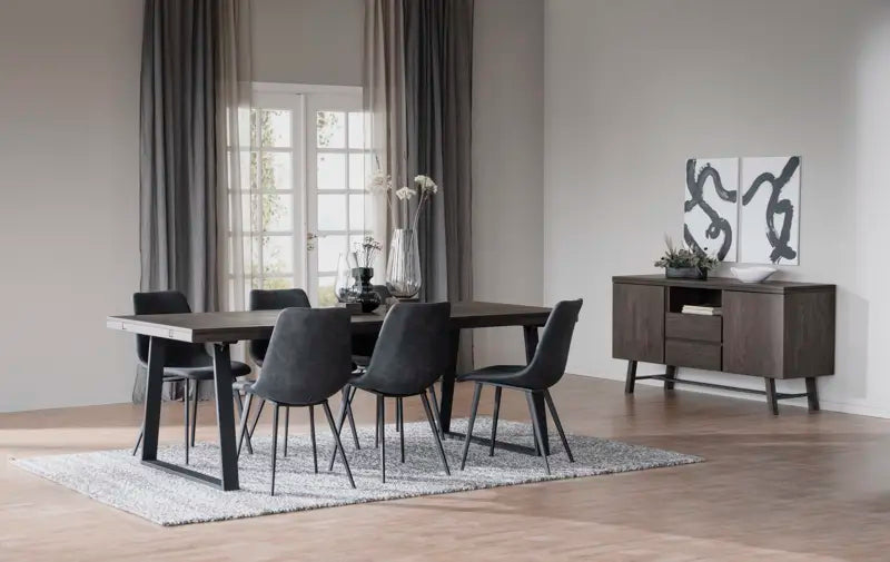 
Madia di design «Brooklyn» in rovere massello - Marrone scuro