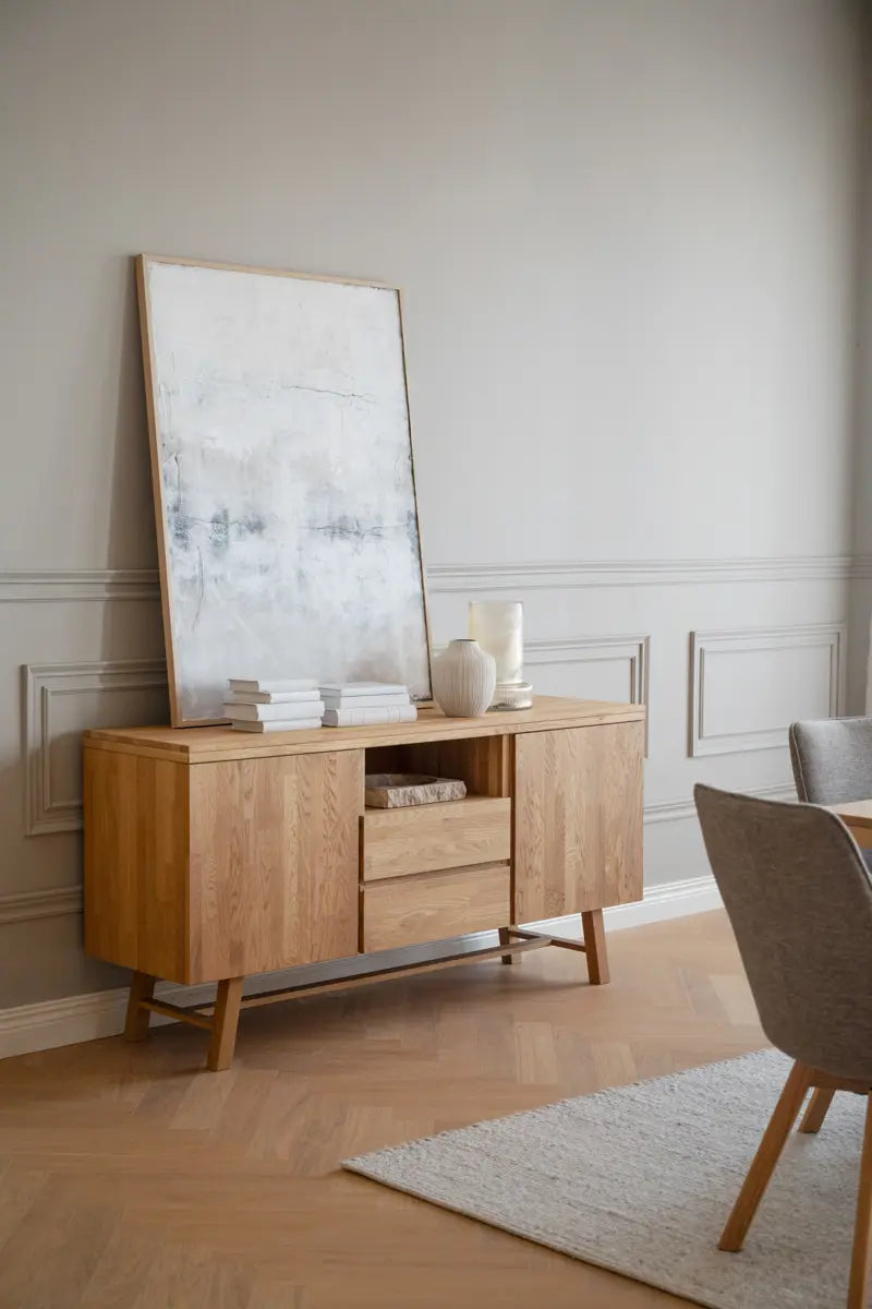
Madia di design «Brooklyn» in rovere massello - Rovere Naturale