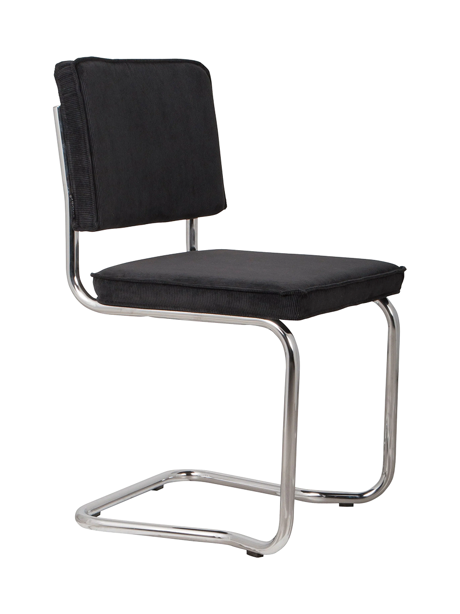 
Chaise design cantilever « Ridge Kink Rib » - Noir / Argent