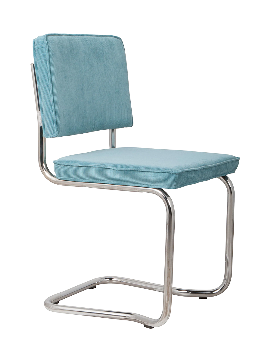 
Chaise design cantilever « Ridge Kink Rib » - Bleu clair / Argent