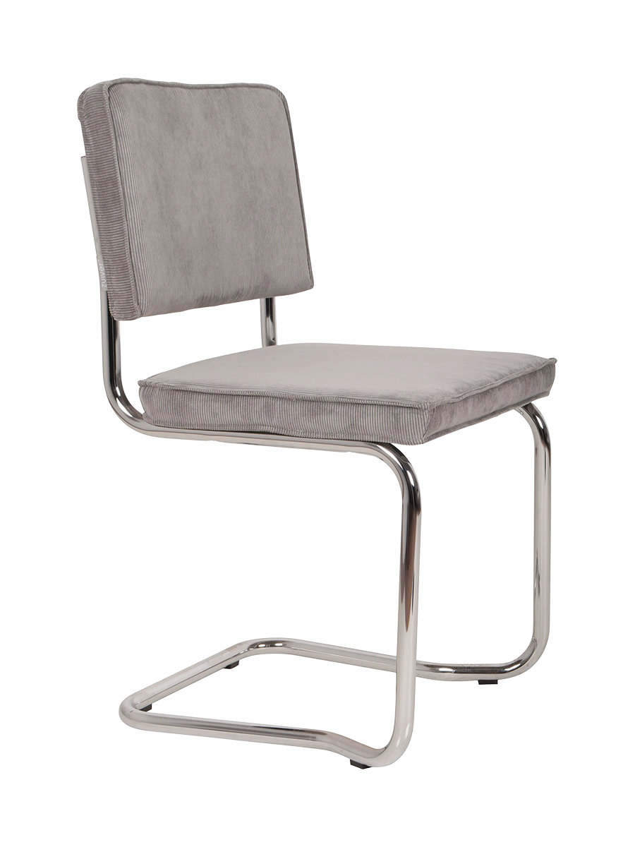 
Chaise design cantilever « Ridge Kink Rib » - Gris clair / Argent