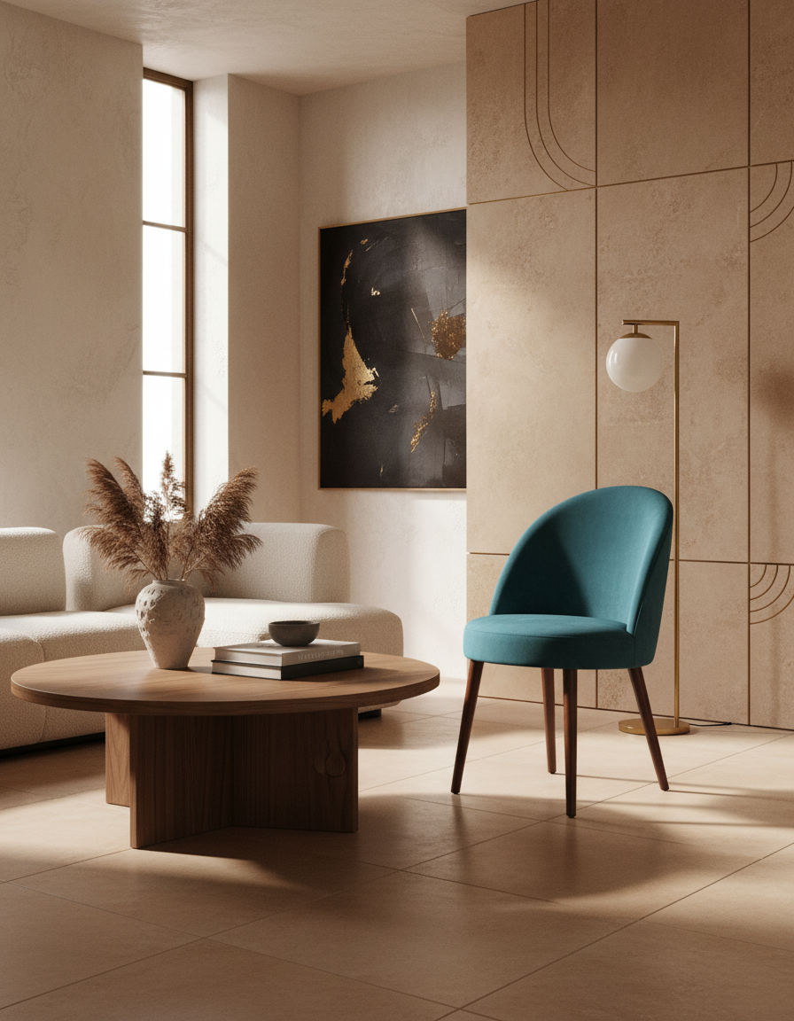 
Designer chair "Barbara" - Velvet Petrol