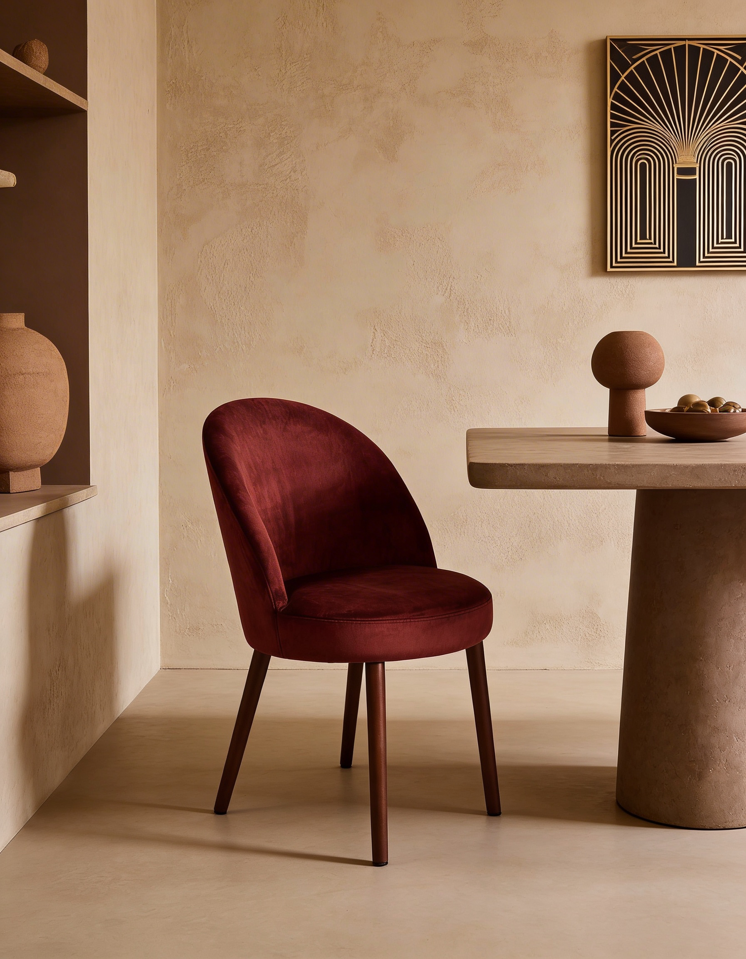 
Designer chair "Barbara" - Velvet Red