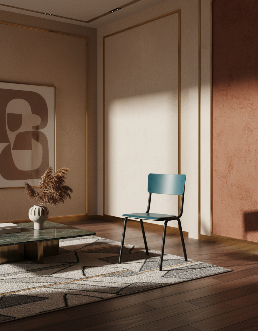 
Sedia di design di alta qualità „Back to School“ - Verde petrolio opaco