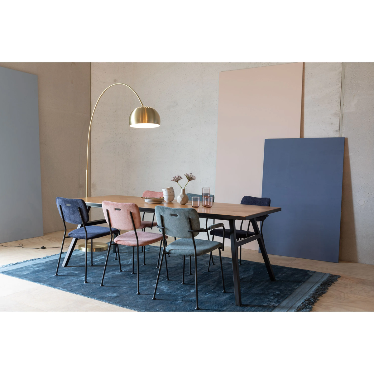 
Sedia da pranzo di alta qualità „Benson“ - Blu scuro