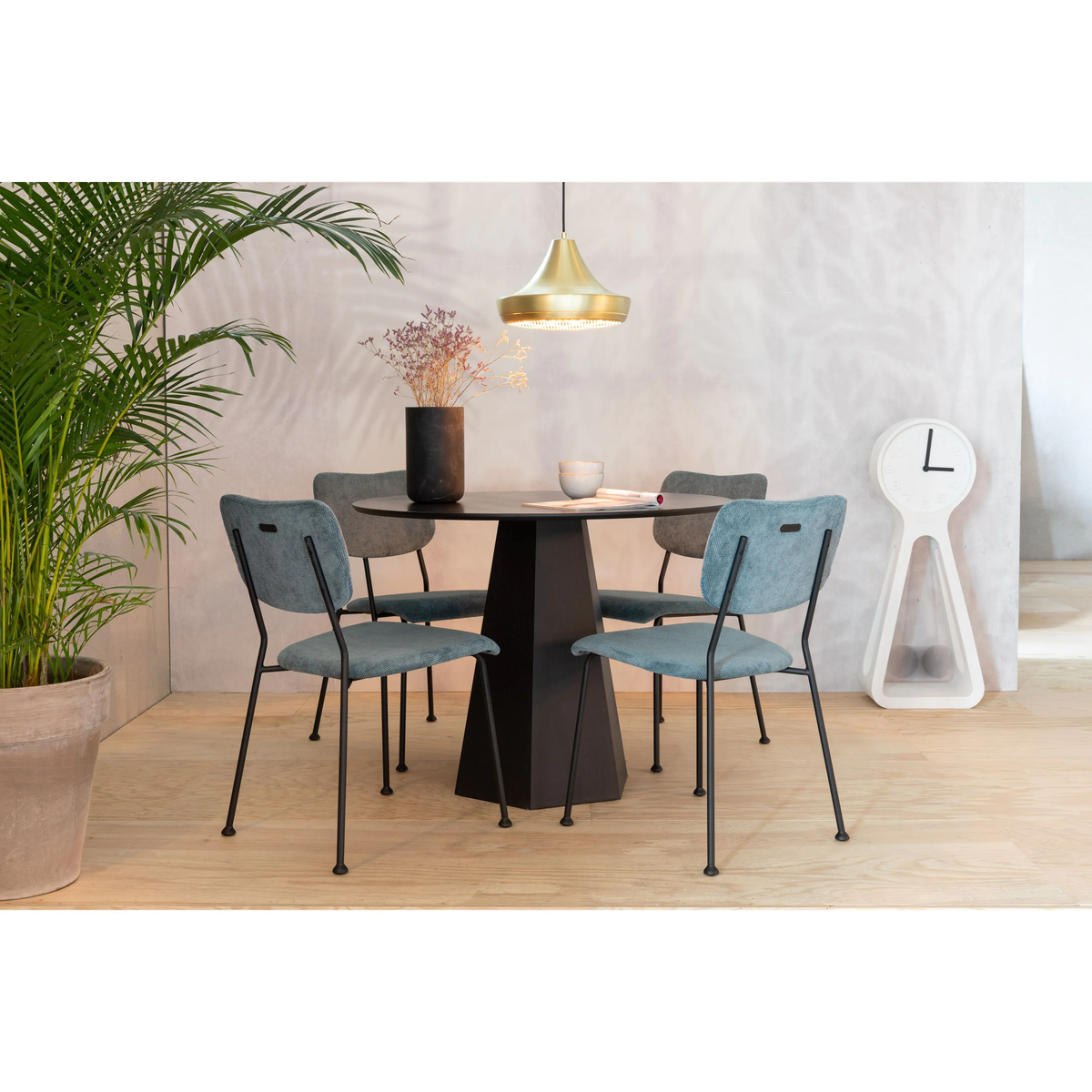 
Sedia da pranzo di alta qualità „Benson“ - Grigio-blu