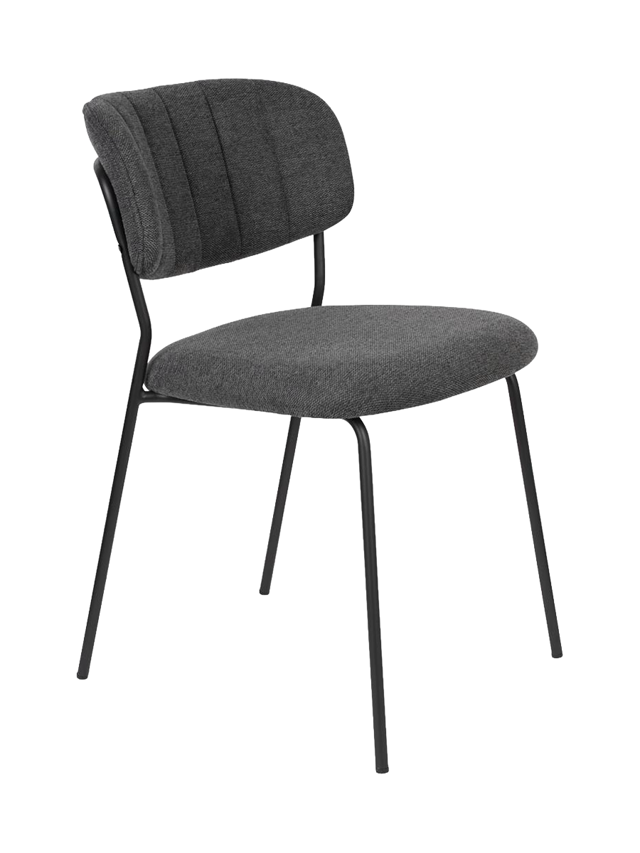 
High-Quality Dining Chair "Jolien" - Black / Dark Gray