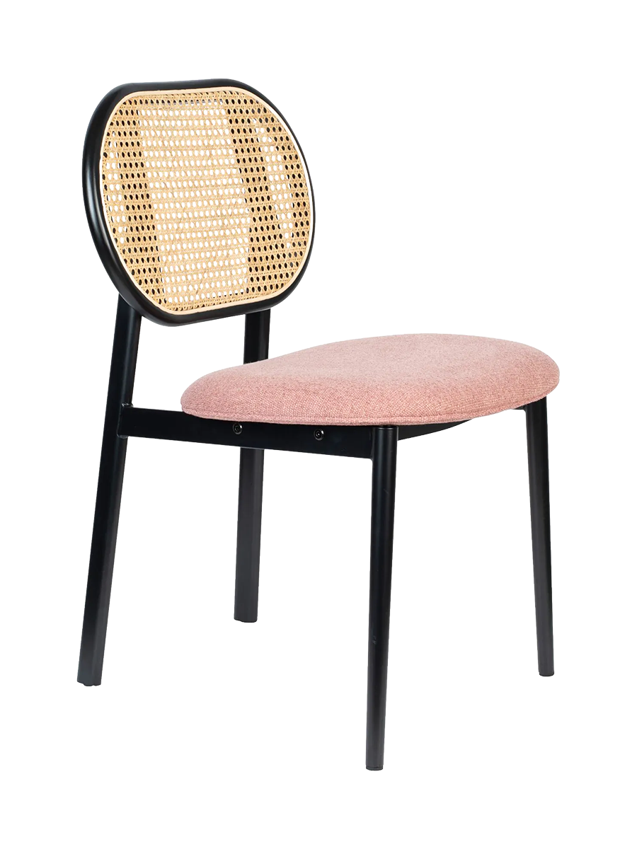 
Sedia da pranzo di design „Spike“ - Naturale / Rosa