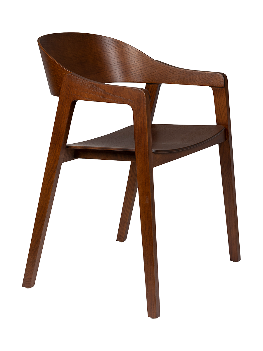 
High-quality, solid "Westlake" armchair - Oak Walnut