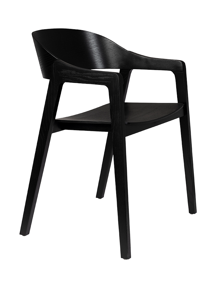 
High-quality, solid "Westlake" armchair - Black Oak