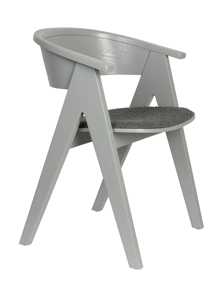 
Massivholz Design Armlehnstuhl „NDSM“ - Grau