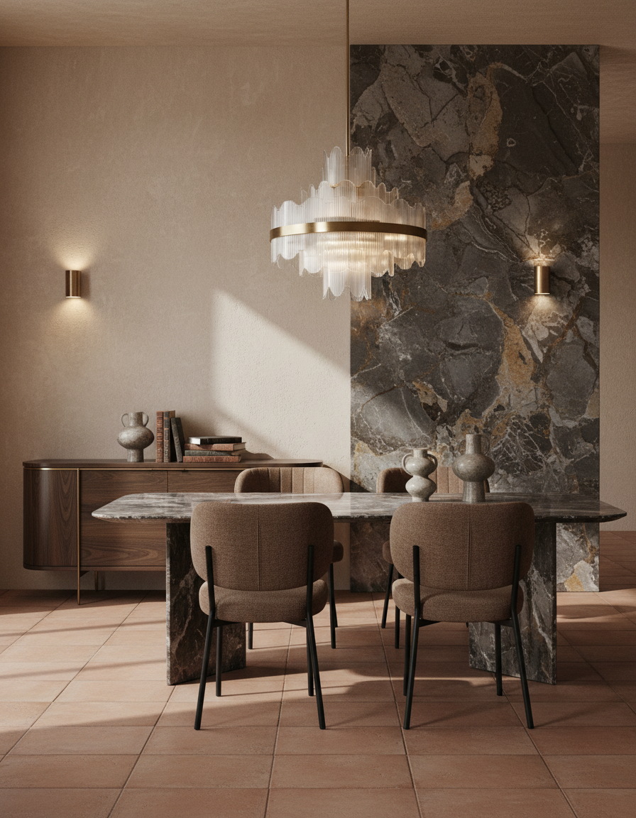 
Sedia da pranzo di alta qualità «Sanne» - Struttura: Nero, Imbottitura: Marrone