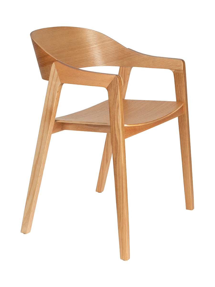 
High-quality, solid "Westlake" armchair - Natural Oak