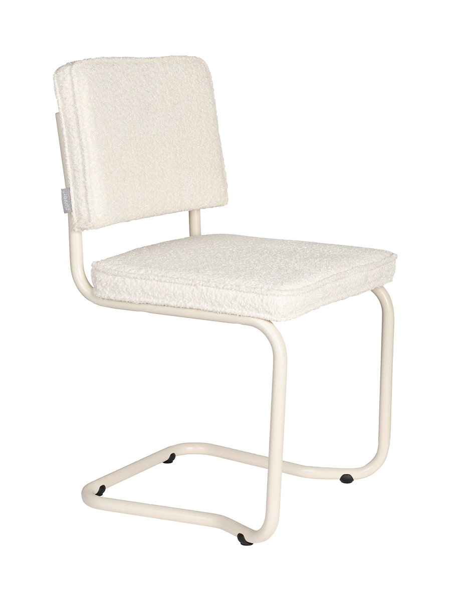 
Chaise design cantilever « Ridge Kink Rib » - Blanc cassé