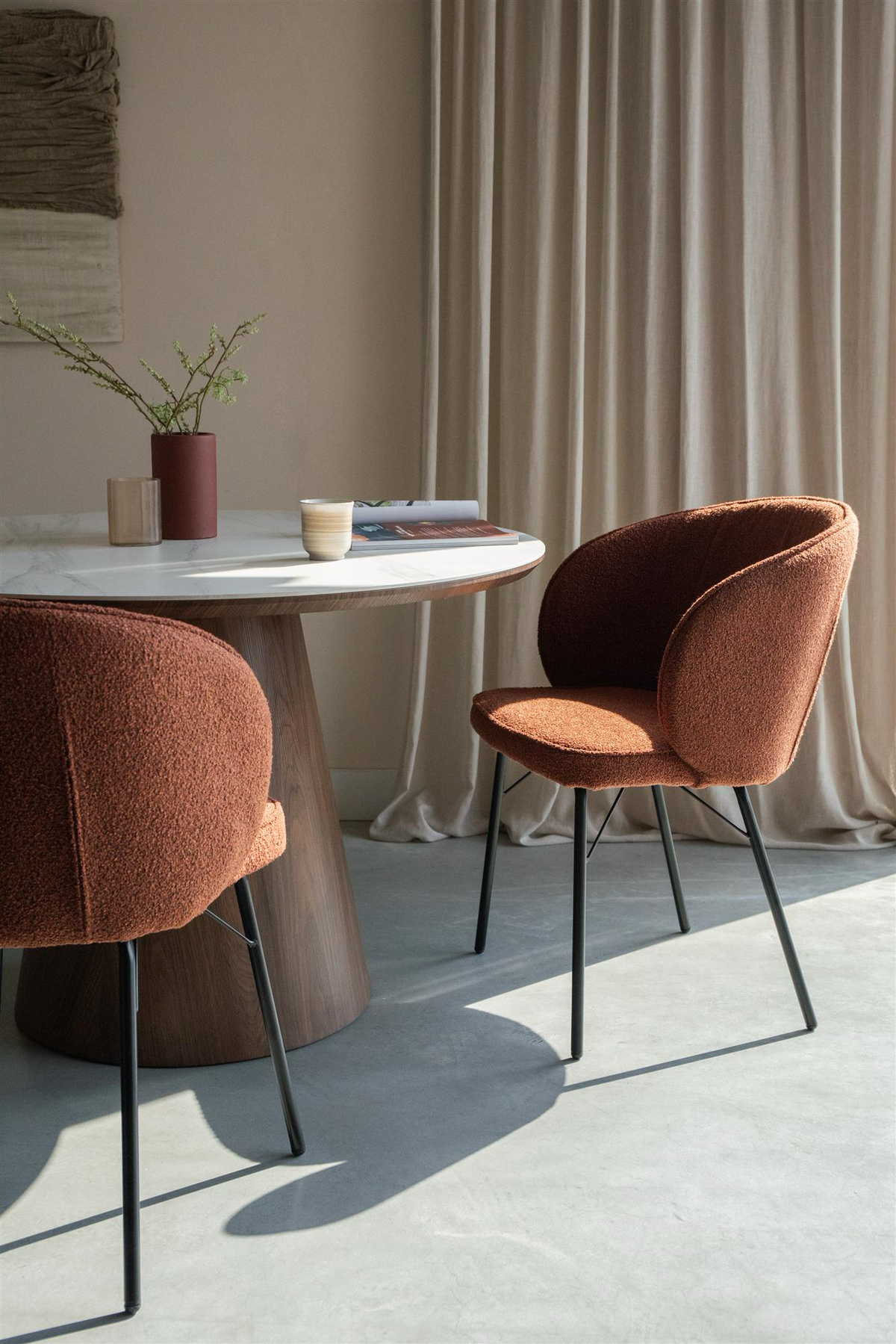 
High-Quality Dining Chair "Joa" - Terracotta