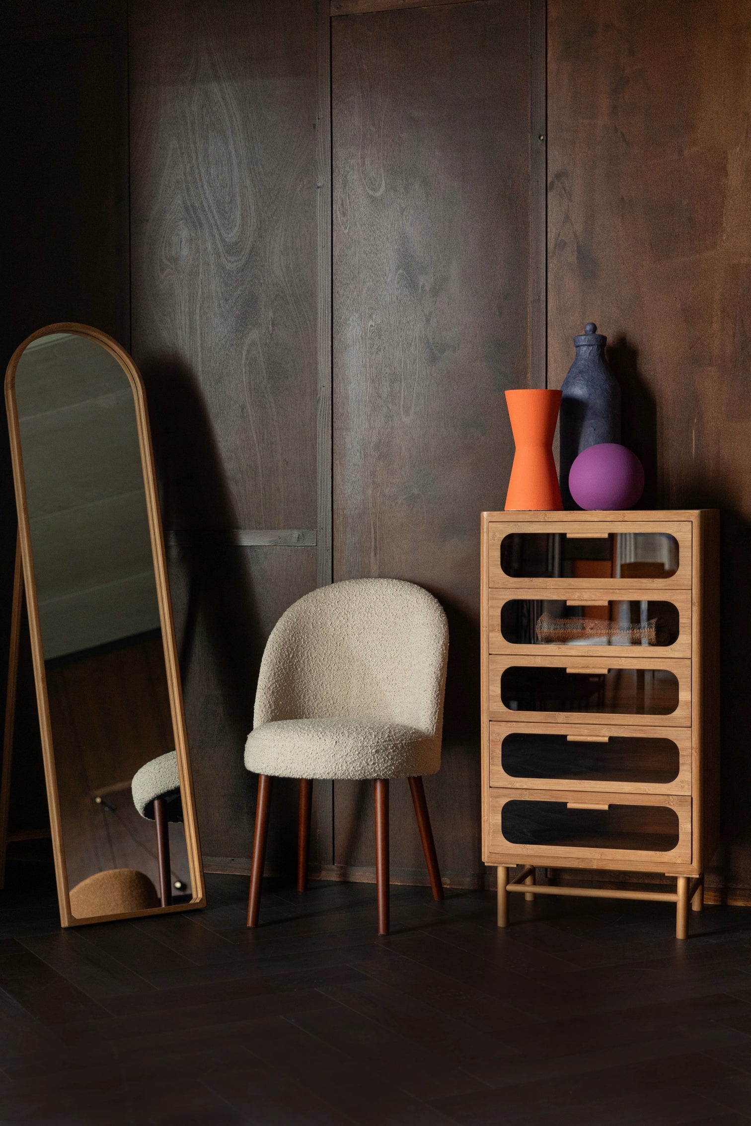 
Designer chair "Barbara" - Bouclé Light Beige
