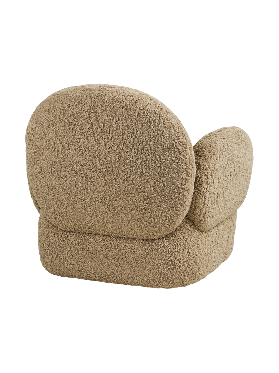 
Poltrona lounge di design «Messina» girevole - Bouclé Marrone chiaro