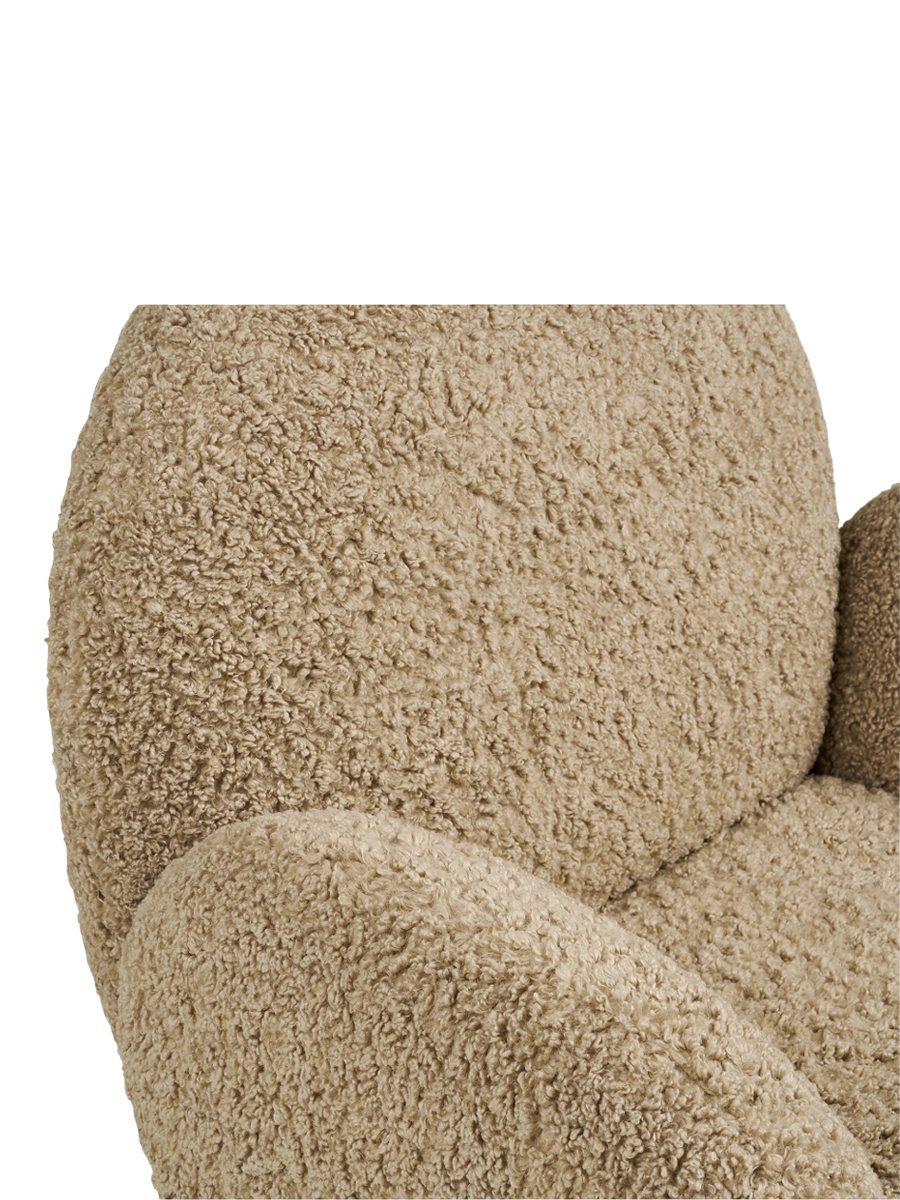 
Poltrona lounge di design «Messina» girevole - Bouclé Marrone chiaro