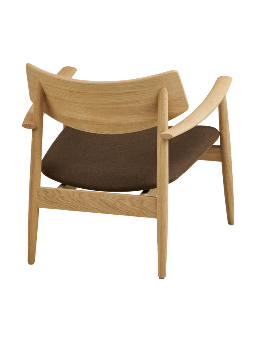 
Fauteuil lounge design en bois massif « Olvera » - Sans repose-pieds / Naturel / Marron
