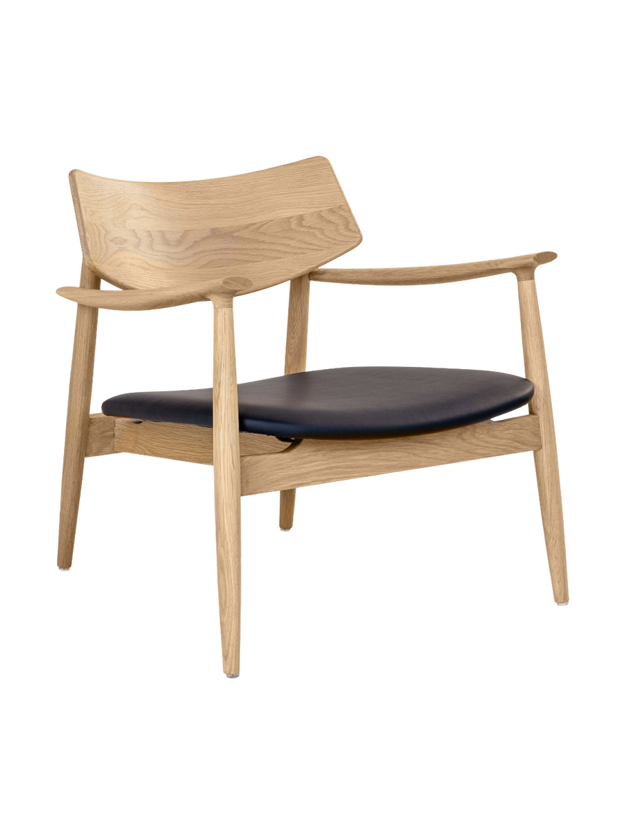 
Poltrona lounge di design in legno massello «Olvera» - con poggiapiedi / Naturale / Marrone