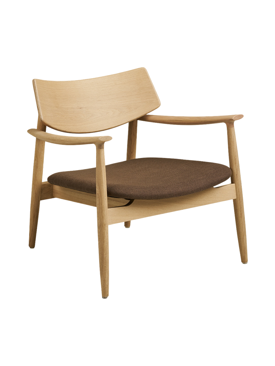 
Fauteuil lounge design en bois massif « Olvera » avec repose-pieds