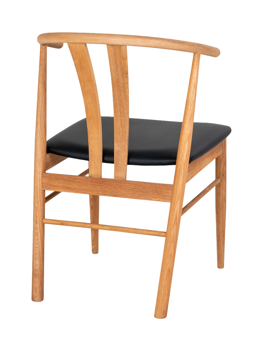 
Sedia da pranzo di design in legno massello «Artenara» - Rovere Naturale / Nero