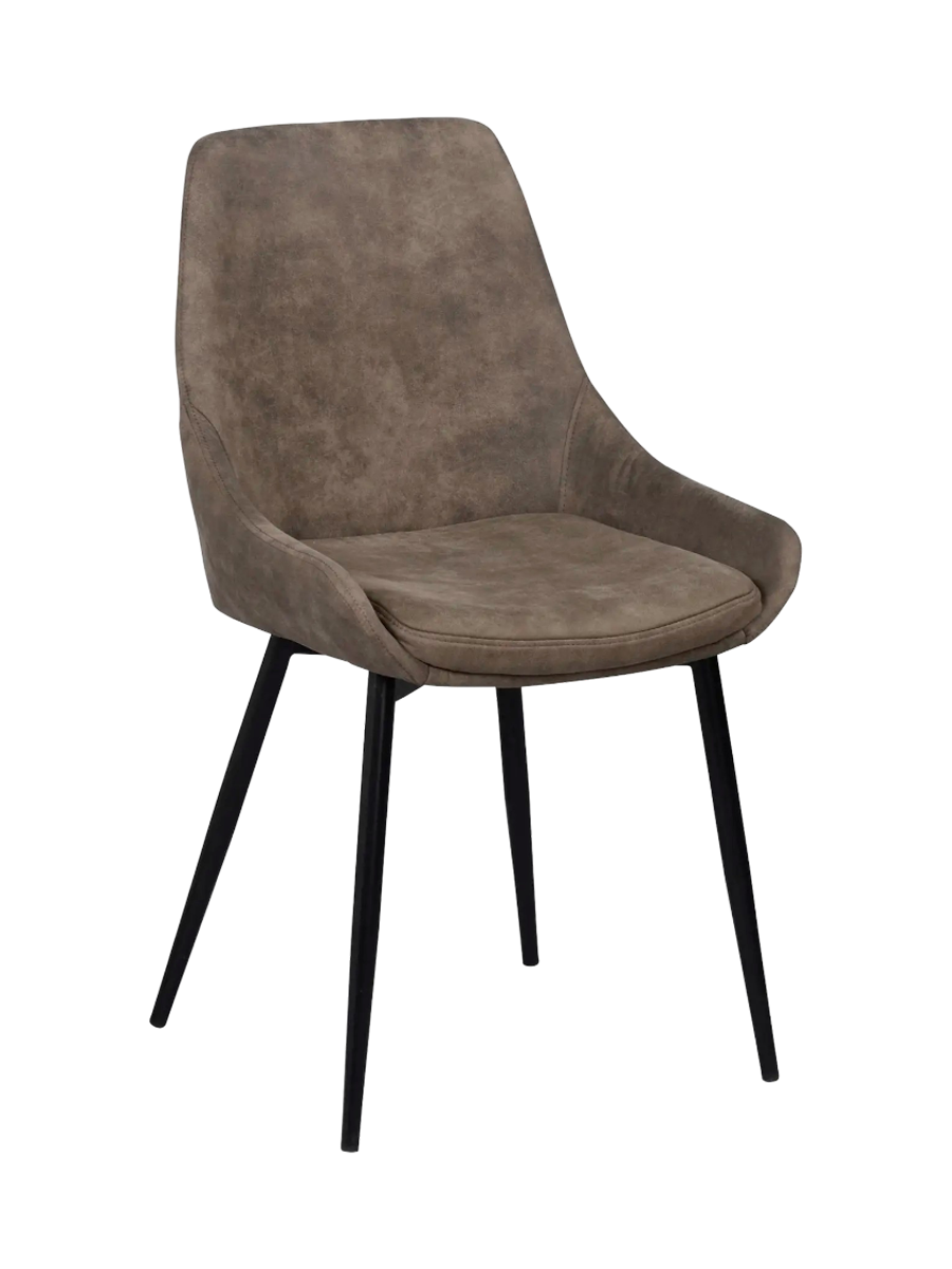 
Chaise de salle à manger design « Sina » - Microfibre Beige-brun