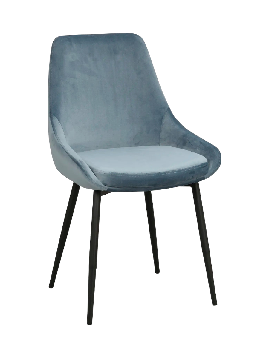 
Chaise de salle à manger design « Sina » - Velours bleu clair