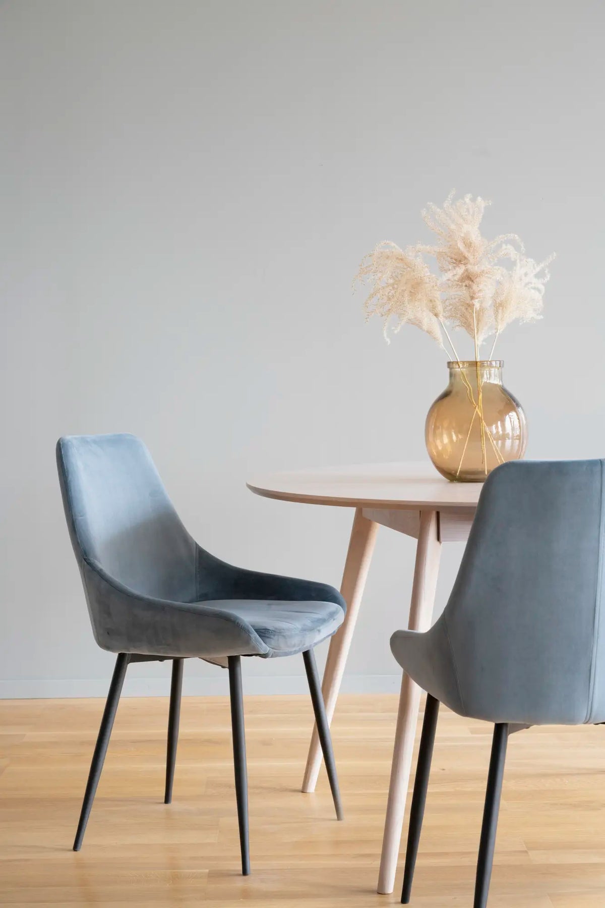 
Chaise de salle à manger design « Sina » - Velours bleu clair
