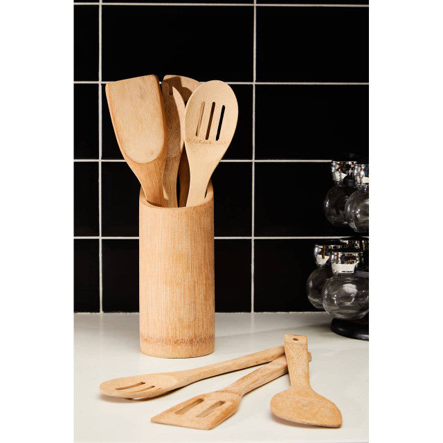 
Set d'ustensiles de cuisine 7 pièces « Aleki » en bois de bambou