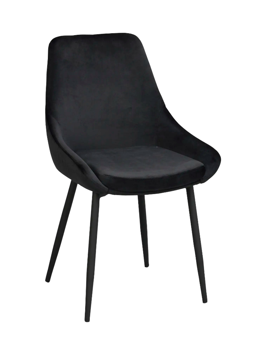 
Chaise de salle à manger design « Sina » - Velours noir