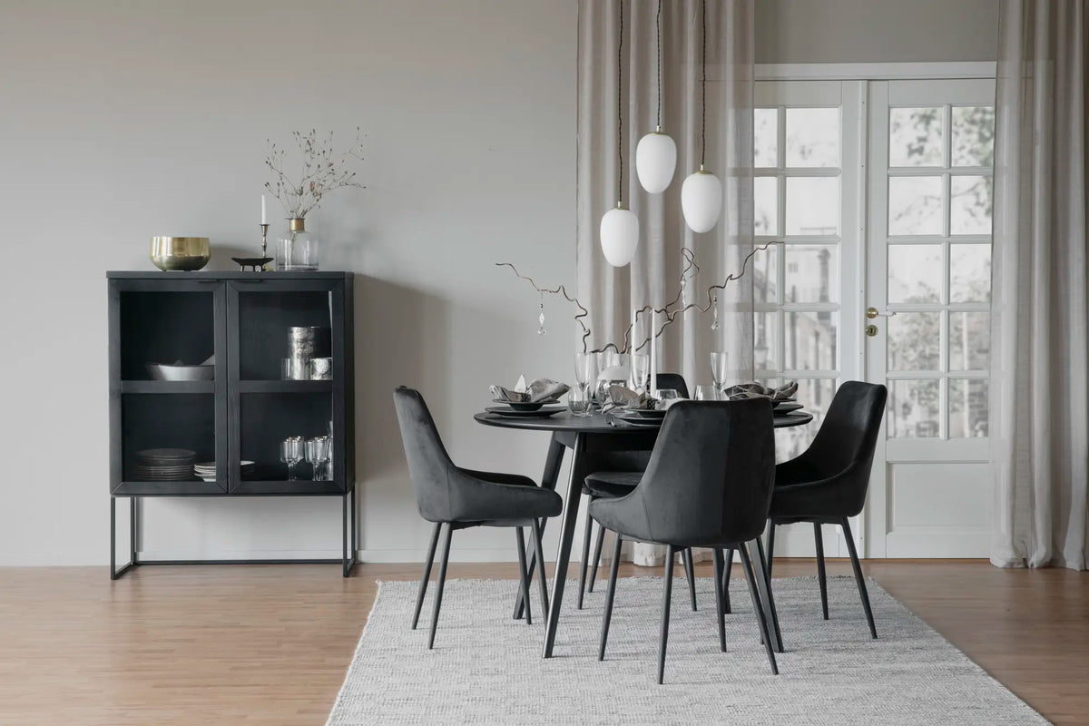 
Chaise de salle à manger design « Sina » - Velours noir