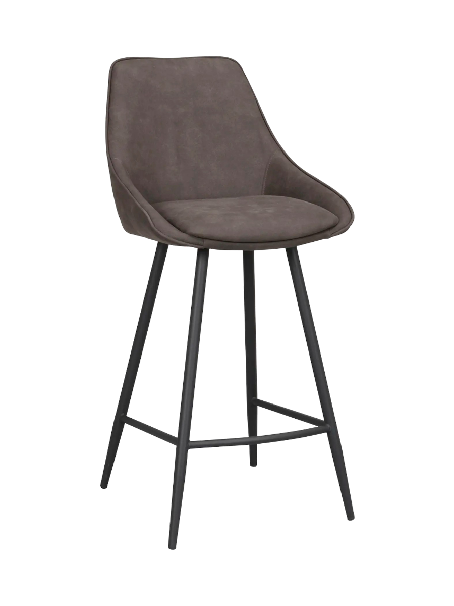 
Sedia da bar di design «Sina» - Microfibra Grigio scuro