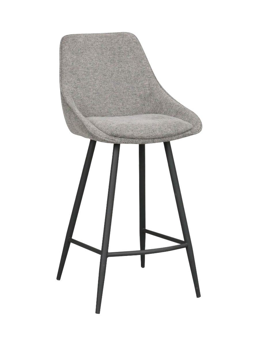 
Sedia da bar di design «Sina» - Tessuto strutturato Grigio