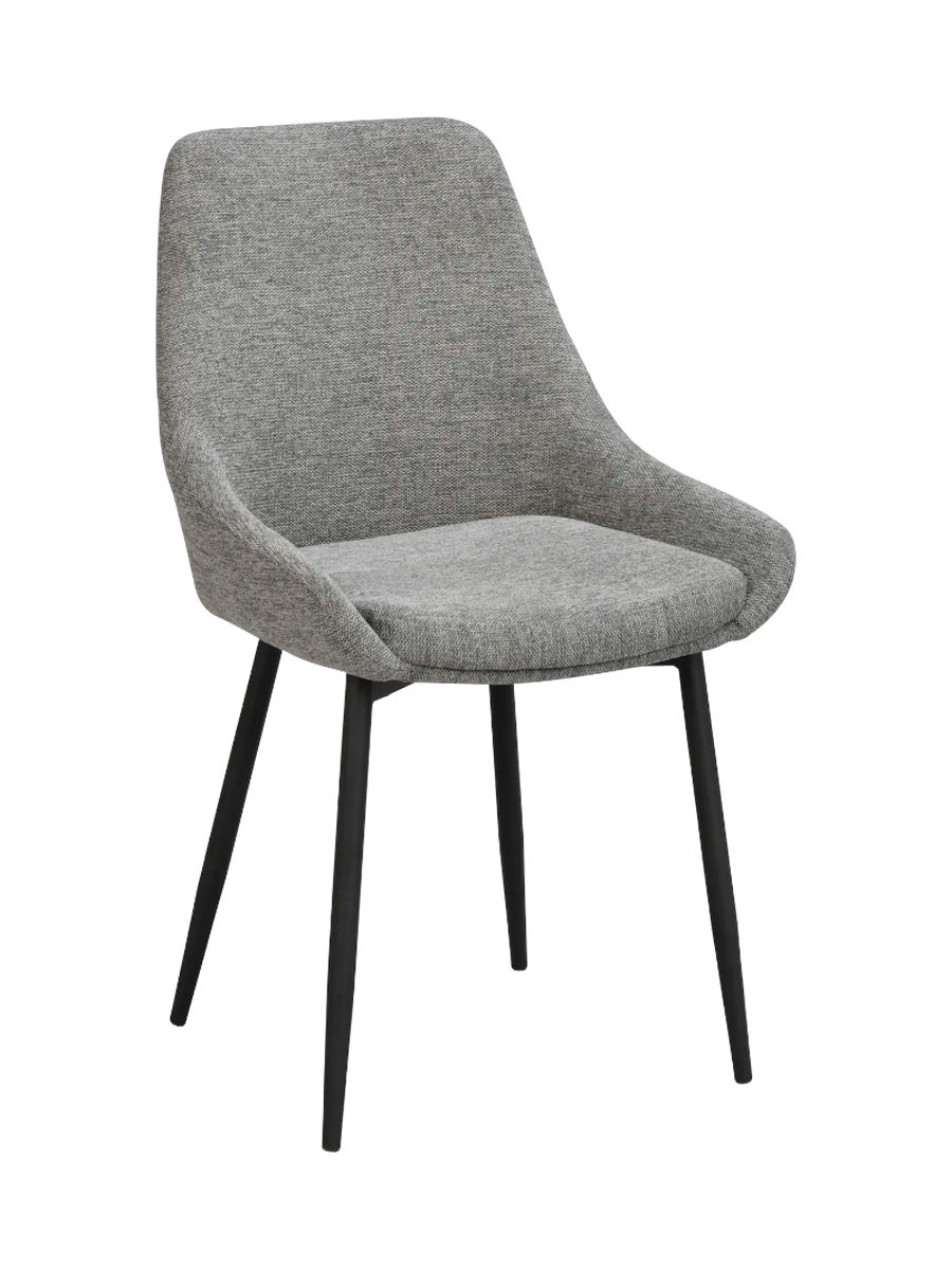 
Chaise de salle à manger design « Sina » - Tissu structuré gris