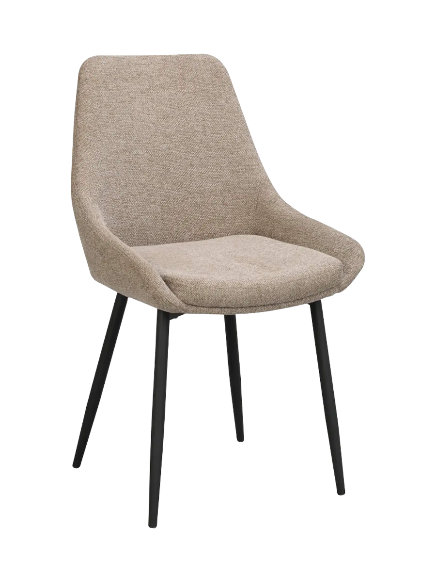 
Chaise de salle à manger design « Sina » - Tissu texturé beige