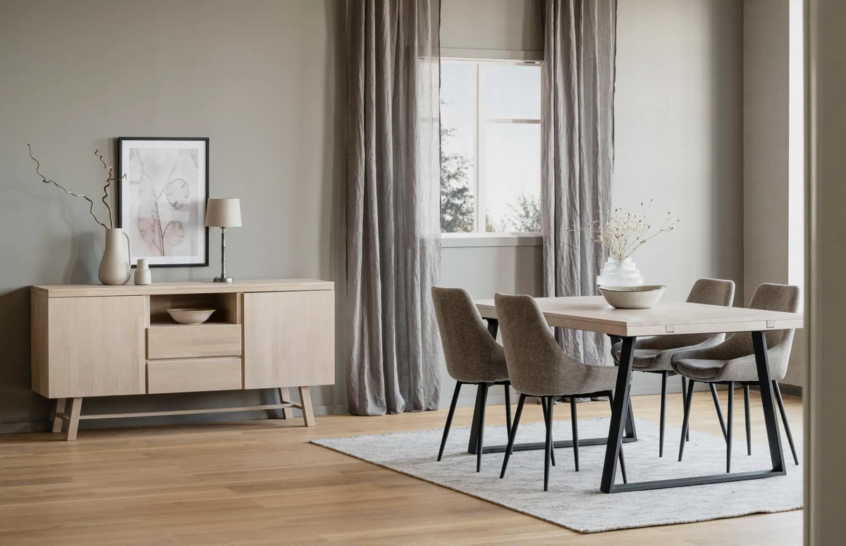 
Chaise de salle à manger design « Sina » - Tissu texturé beige