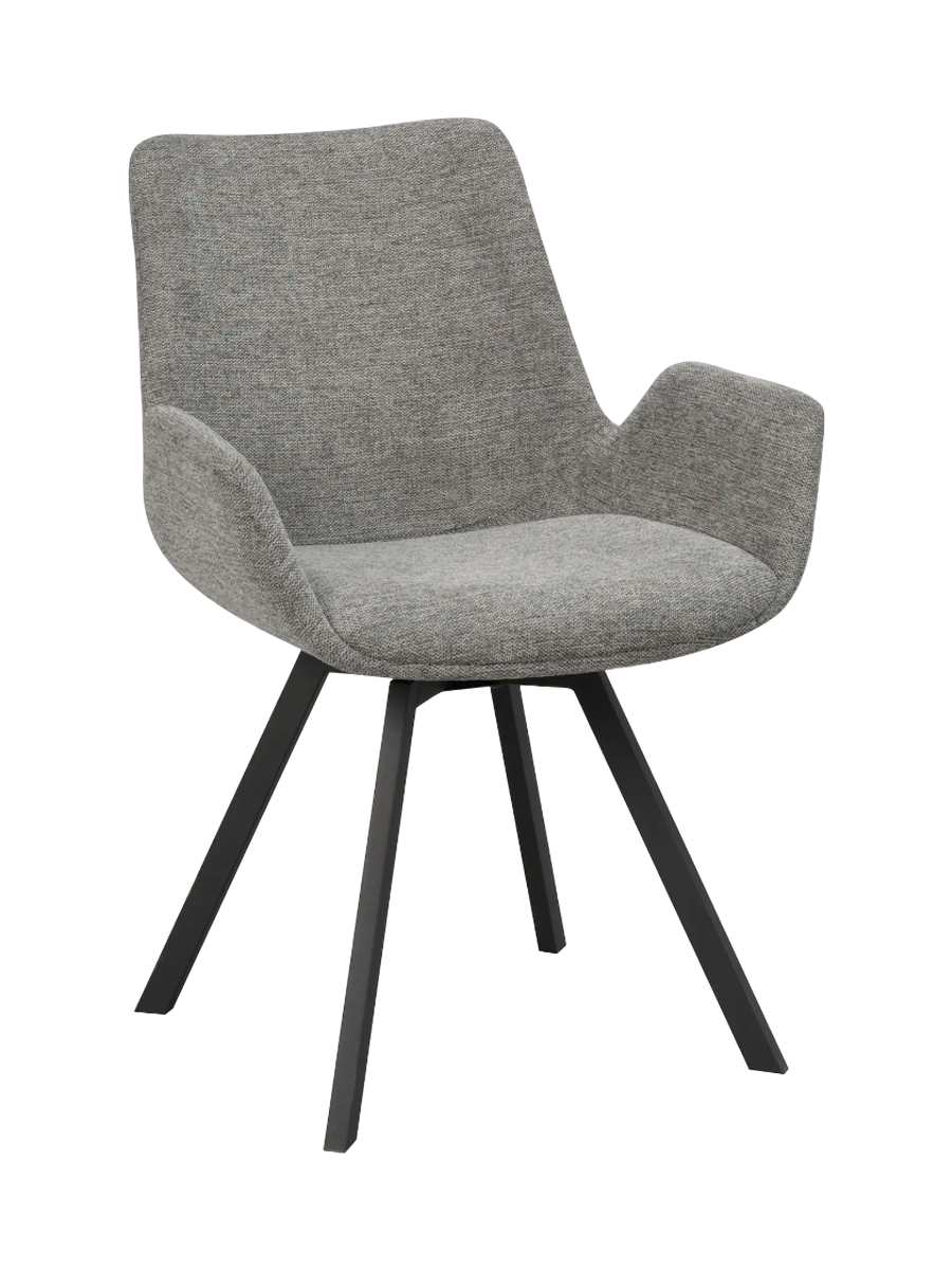 
360° Swivel Designer Armchair "Norwell" - Grey