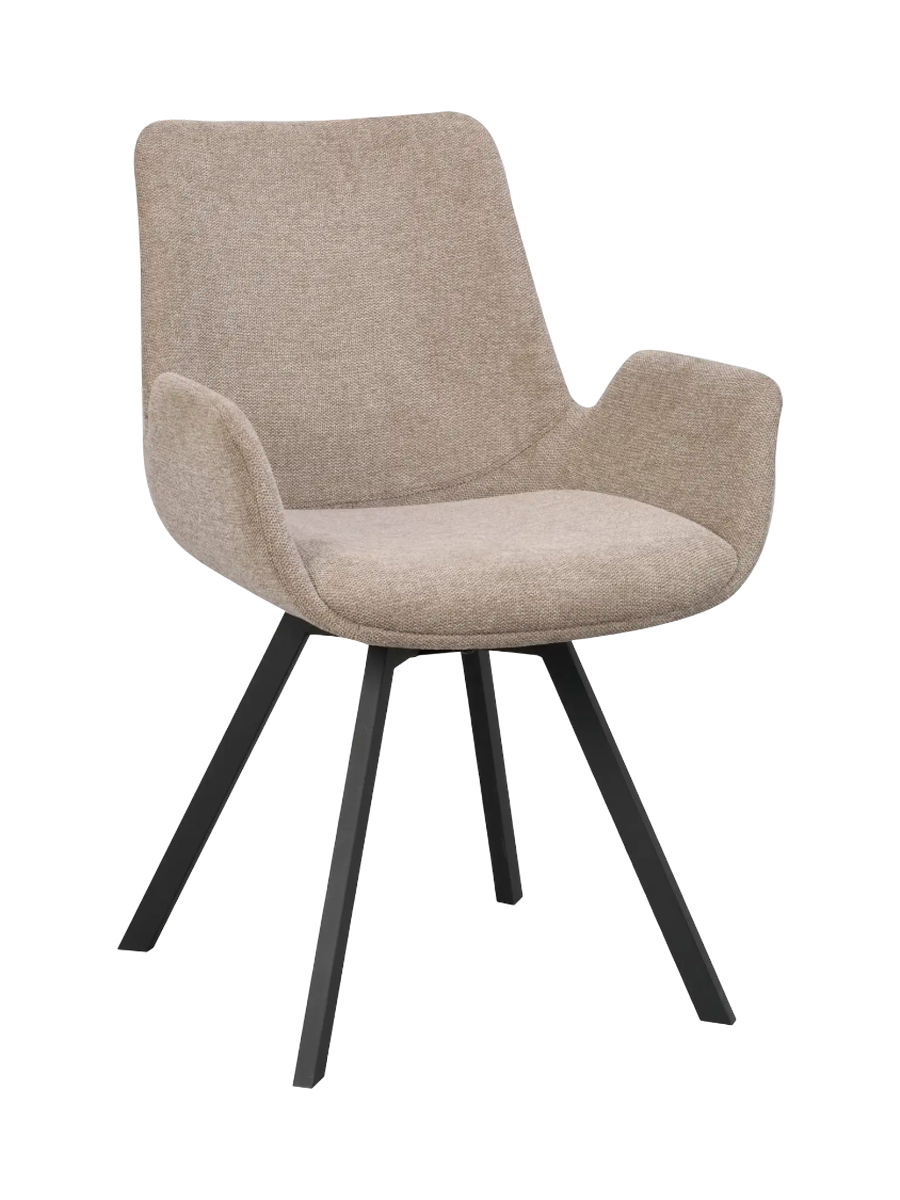 
360° Swivel Designer Armchair "Norwell" - Beige