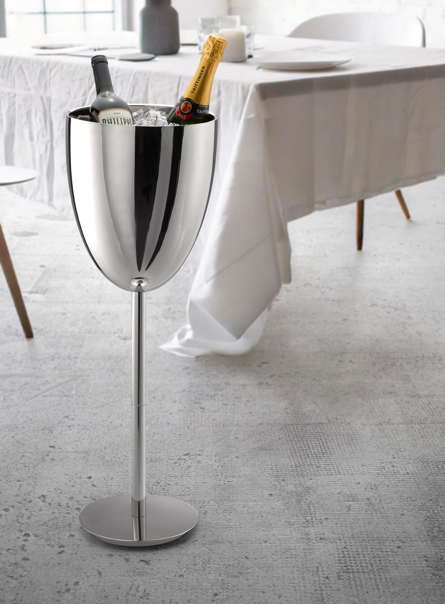 
"Monaco" Designer Champagne Cooler with Stand
