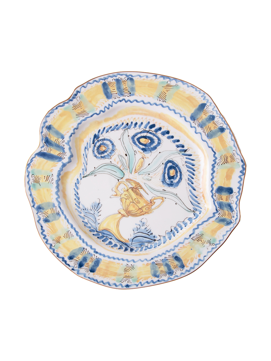
Designer Dinner Plate "Spanish Yellow" made of porcelain