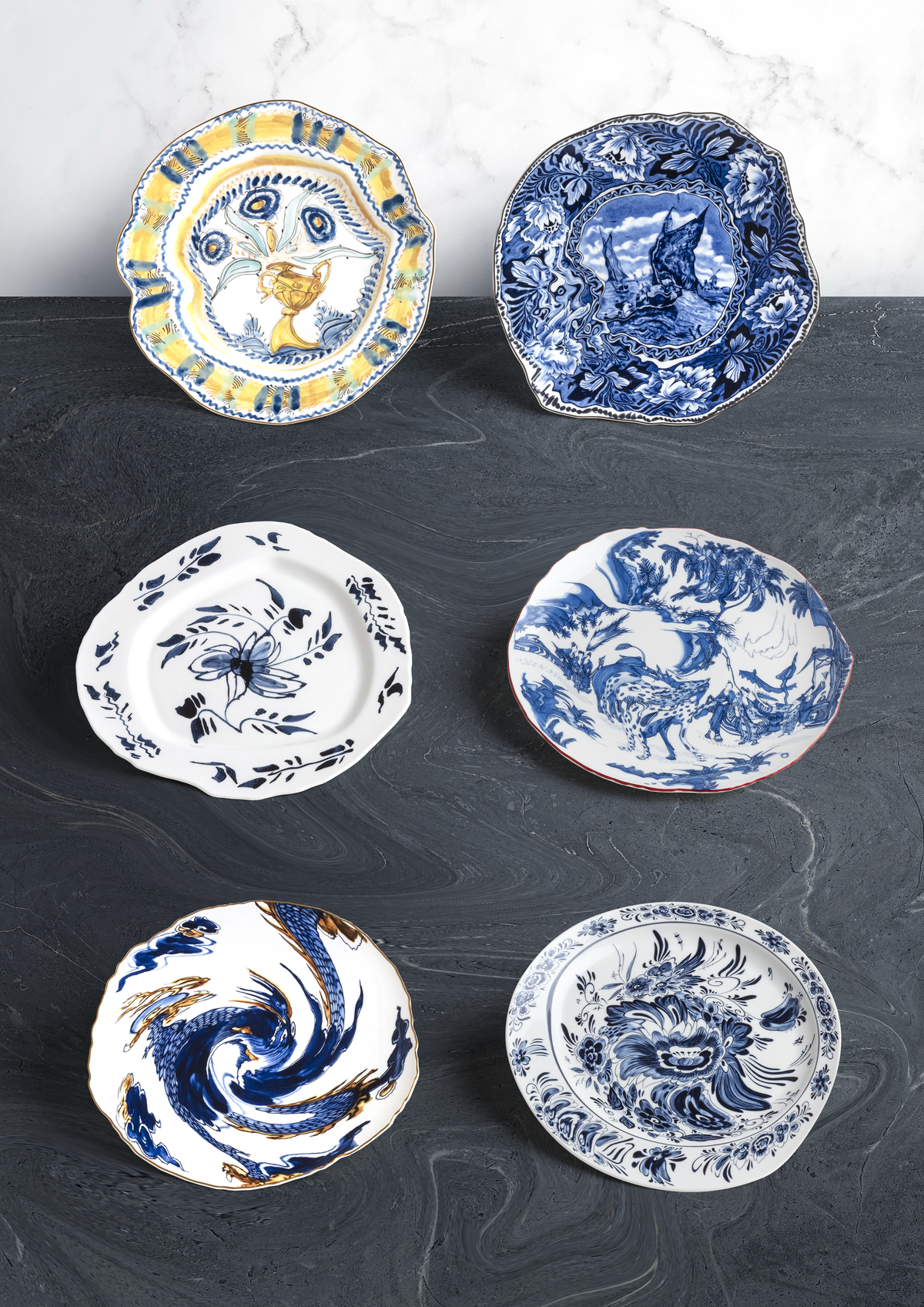 
Assiette de présentation « Blue Chinoiserie » en porcelaine