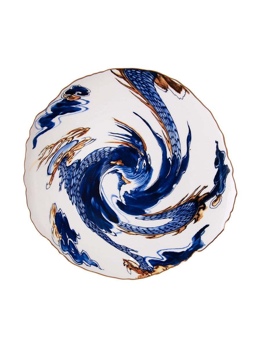 
Assiette à dîner décorative « Imari Dragon » en porcelaine