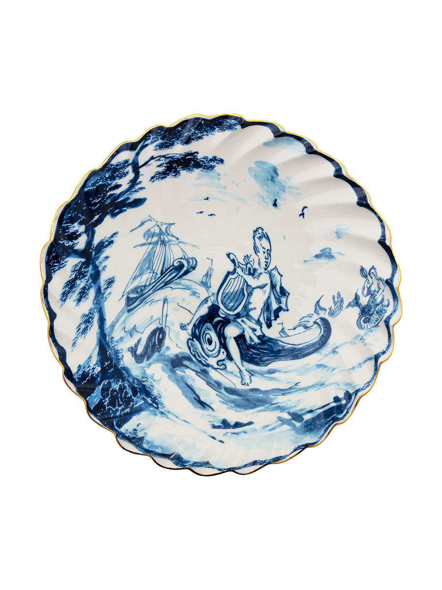 
Assiette à soupe et pâtes design « Delfino » en porcelaine