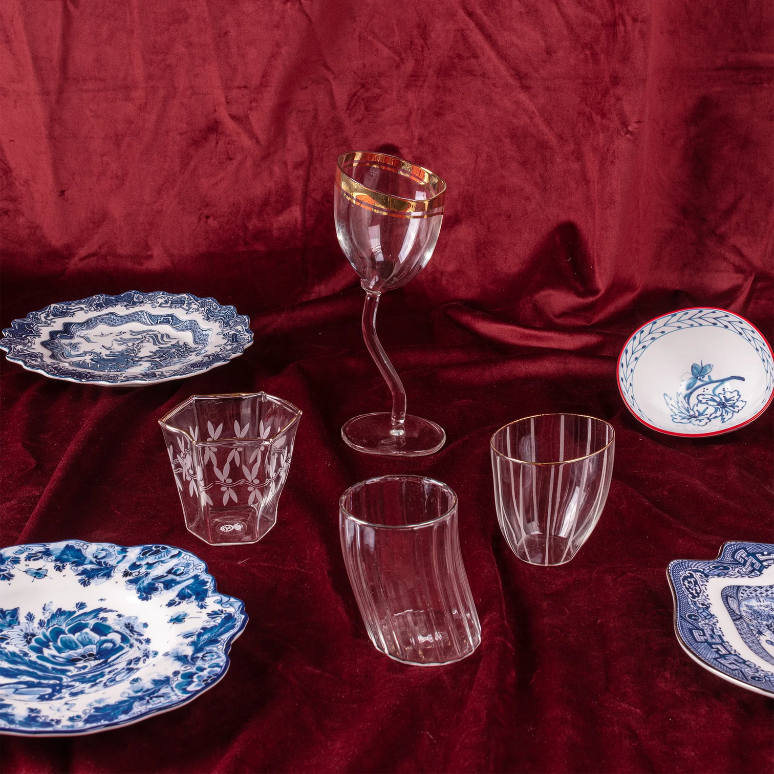 
"Classic and Acid Burano" water glass design