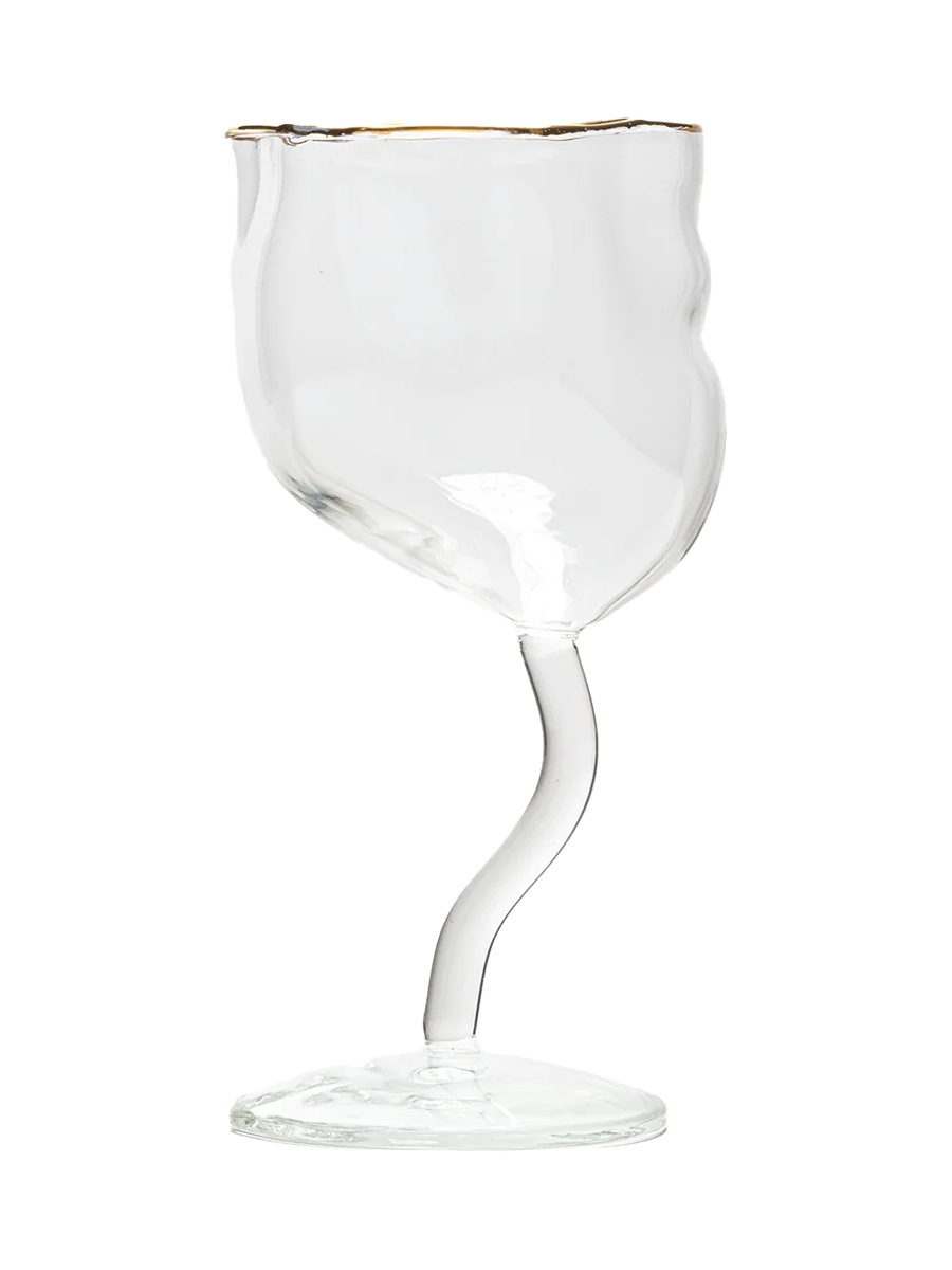 
"Classic and Acid Greca" Wine Glass Design