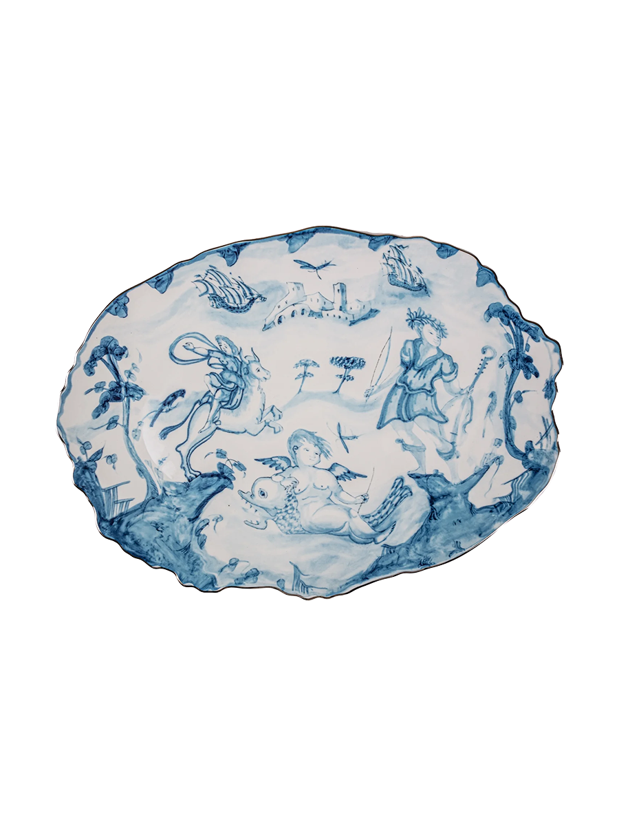 
Designer serving plate "Chinese" made of porcelain