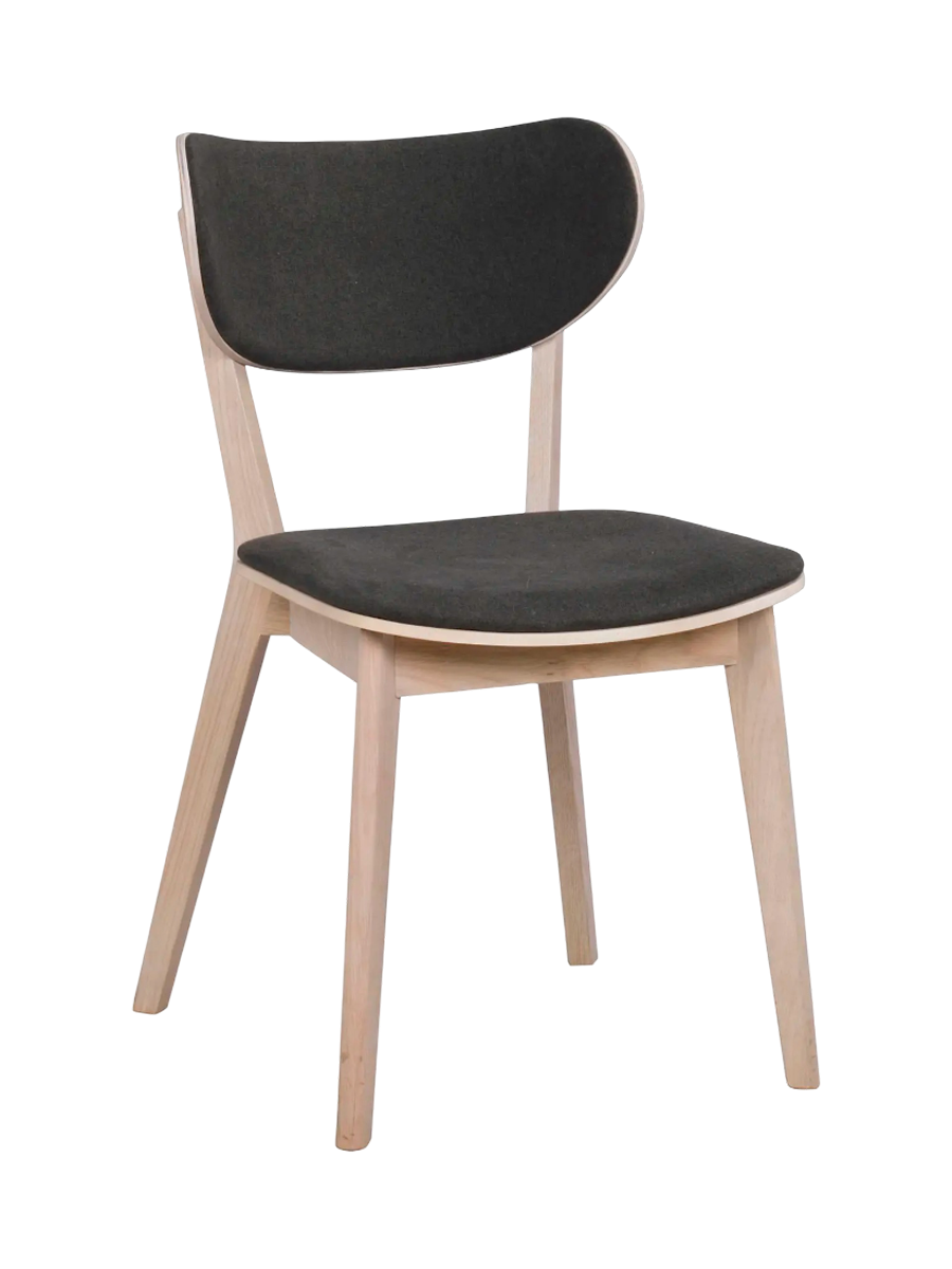
Chaise de haute qualité « Katon » en chêne massif - Chêne clair / Gris foncé