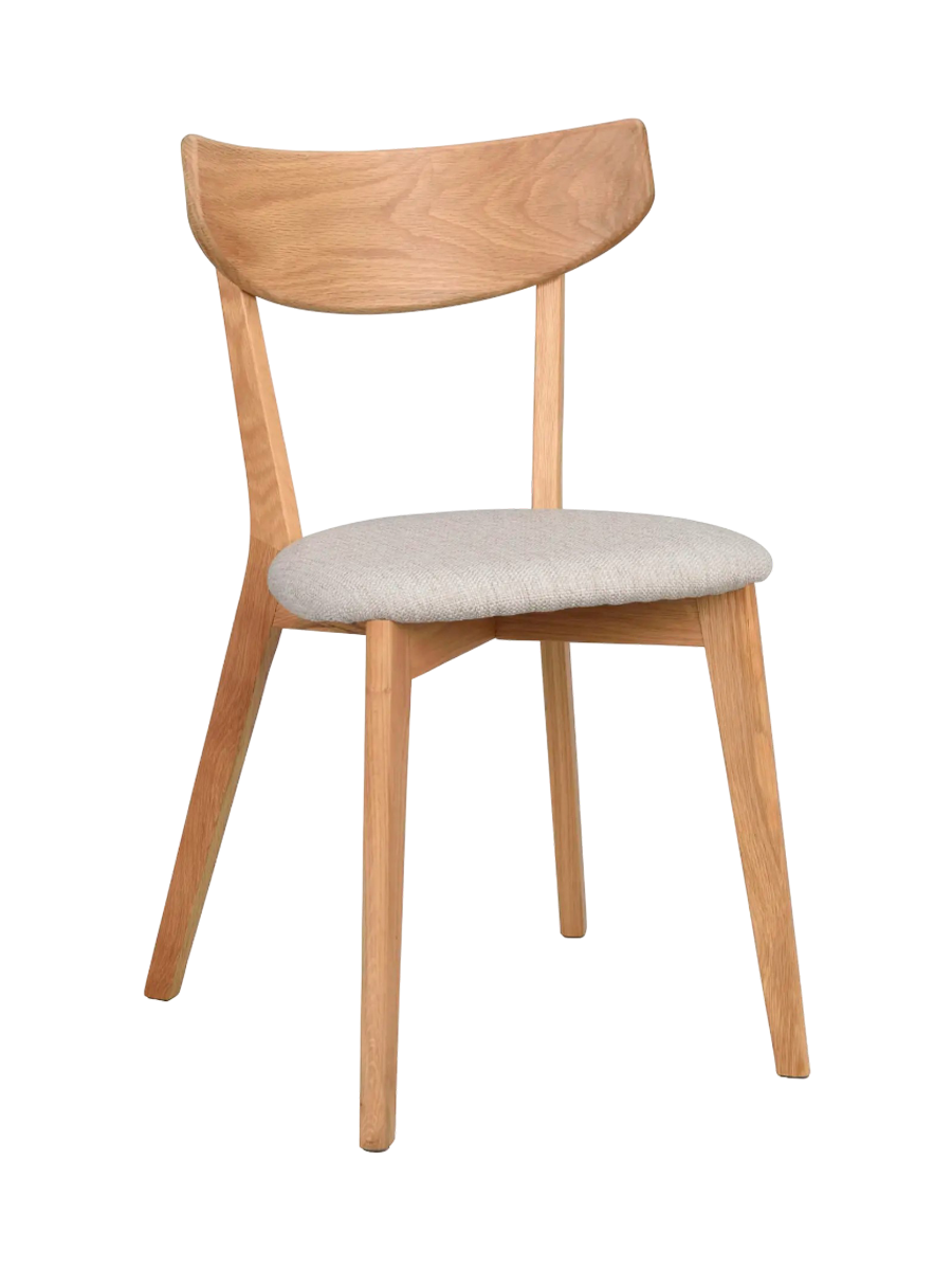 
Sedia di alta qualità in legno massiccio “Amy” - Rovere Naturale/ Grigio Chiaro